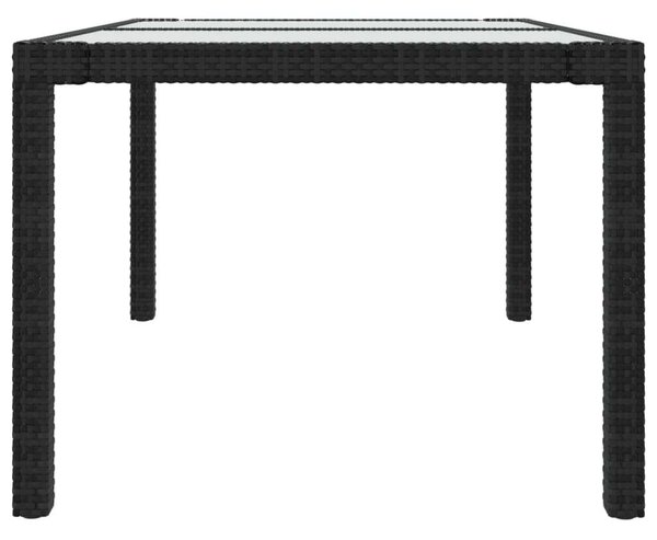 VidaXL Kerti Asztal - Polyrattan - Fekete - 150x90 cm