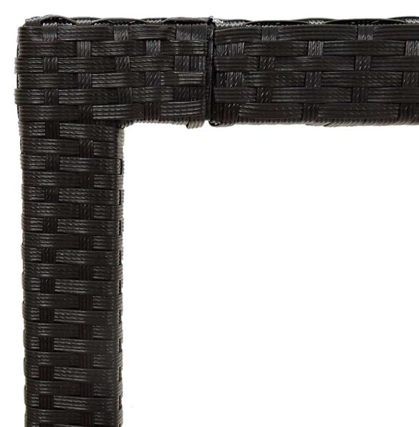 VidaXL Kerti Asztal - Polyrattan - Fekete - 150x90 cm