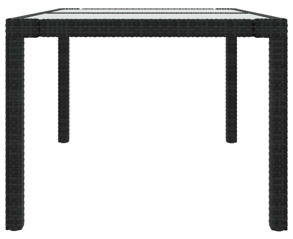 VidaXL Kerti Asztal - Polyrattan - Fekete - 150x90 cm