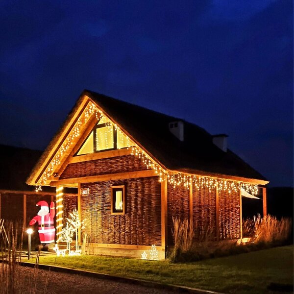 Springos programozható Fényfüzér 500LED, 20m, meleg fehér