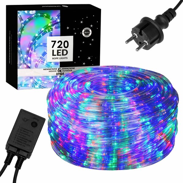 Springos programozható fénykábel, 720LED, 30m, többszínű