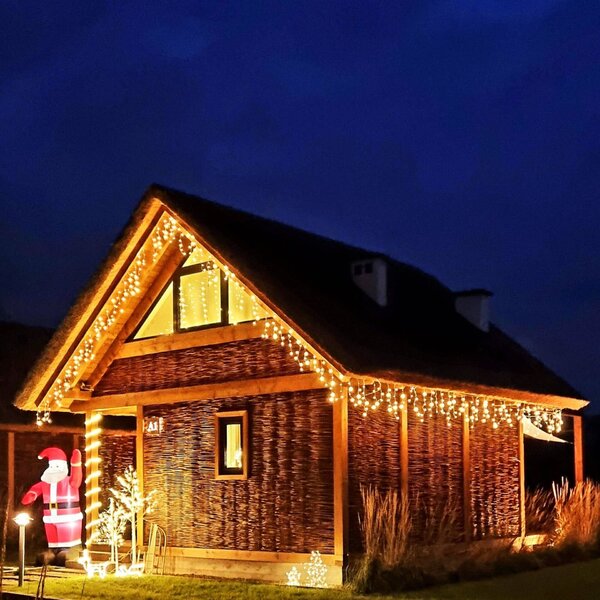 Springos programozható Fényfüzér 500LED, 20m, meleg fehér