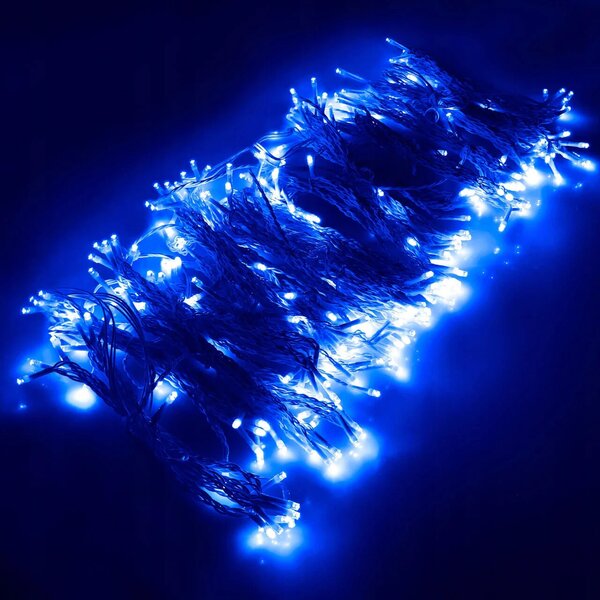 Springos programozható fényfüggöny 306LED, 6m, kék