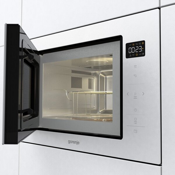 Gorenje BM251SG2WG Beépíthető mikrohullámú sütő, 25L, 900W, 5 fokozat, Időzítő, Fehér