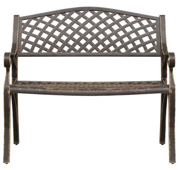 VidaXL bronzszínű öntött alumínium kerti pad 102 cm