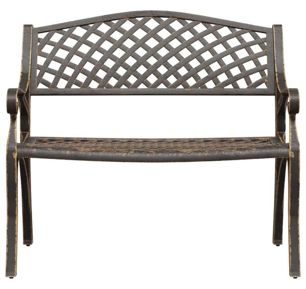 VidaXL bronzszínű öntött alumínium kerti pad 102 cm