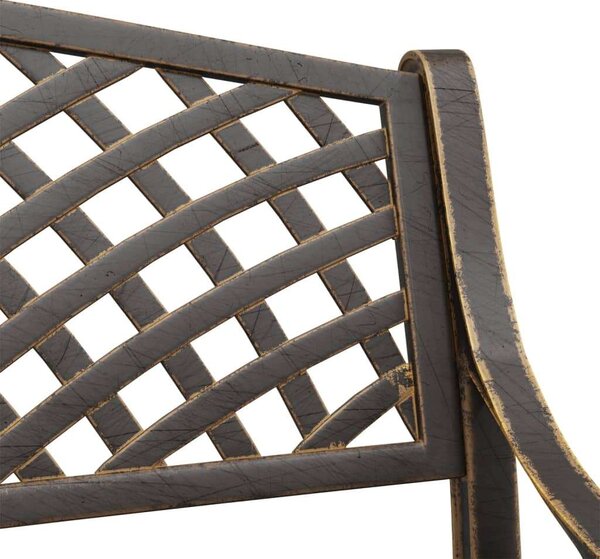 VidaXL bronzszínű öntött alumínium kerti pad 102 cm