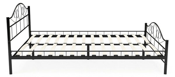 Fém ágykeret ajándék ágyráccsal 140x200cm, fekete