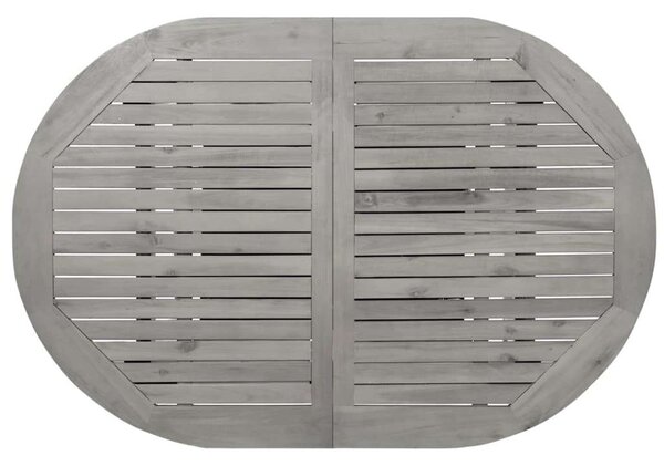 VidaXL tömör akácfa kerti étkezőasztal (120-170) x 80 x 75 cm