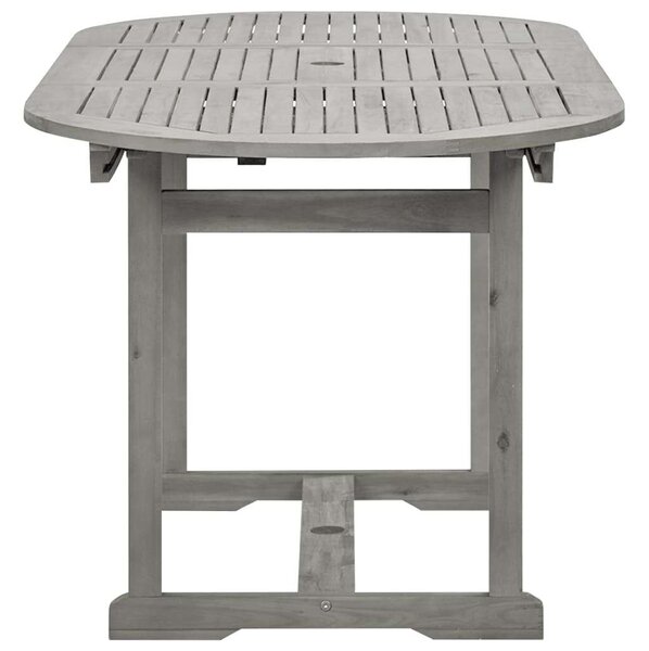 VidaXL tömör akácfa kerti étkezőasztal (120-170) x 80 x 75 cm