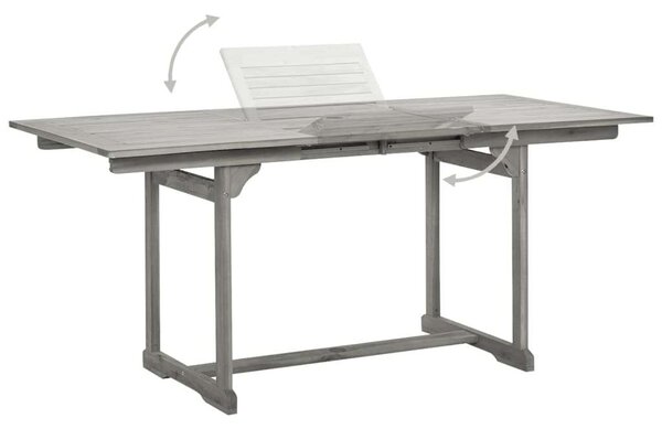 VidaXL Kihúzható Akácfa Kerti Asztal - 120-170x80x75 cm