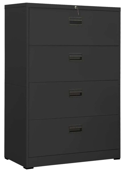 VidaXL Acél Irattartó Szekrény - 4 Fiókos - 90x46x134 cm