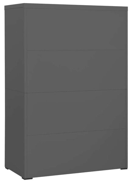 VidaXL Acél Irattartó Szekrény - 4 Fiókos - 90x46x134 cm