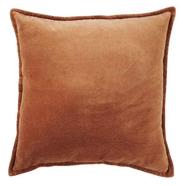 COTTON VELVET párna 45 x 45 cm, konyak