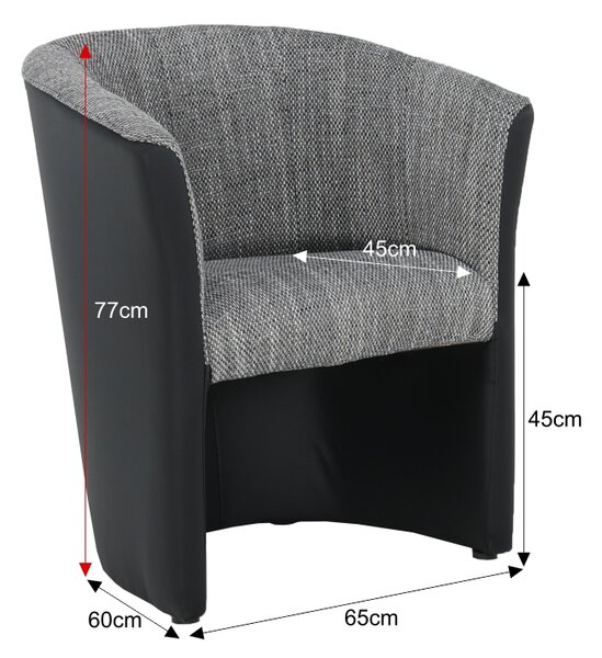 Fotel Cubali Eko fekete + Lava 5