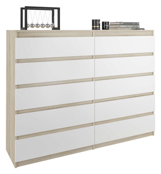 Komód 10 fiókkal R140-S10 - sonoma mix
