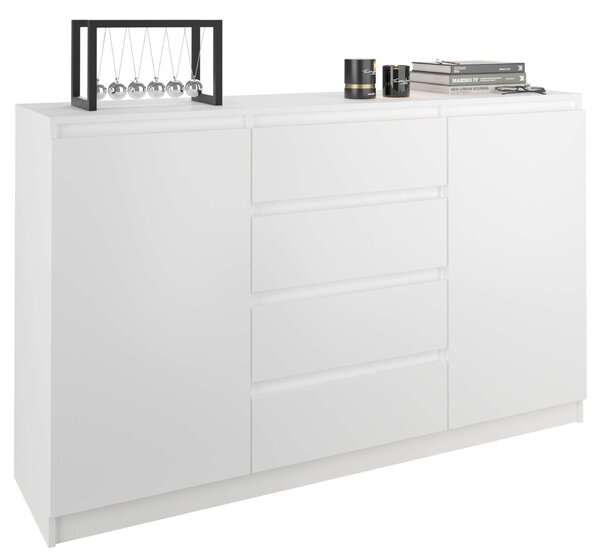 Komód 4 fiók 2 ajtó R160-S4 - fehér
