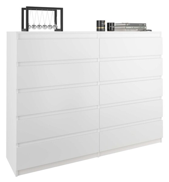 Komód 10 fiókos R140-S10 - fehér