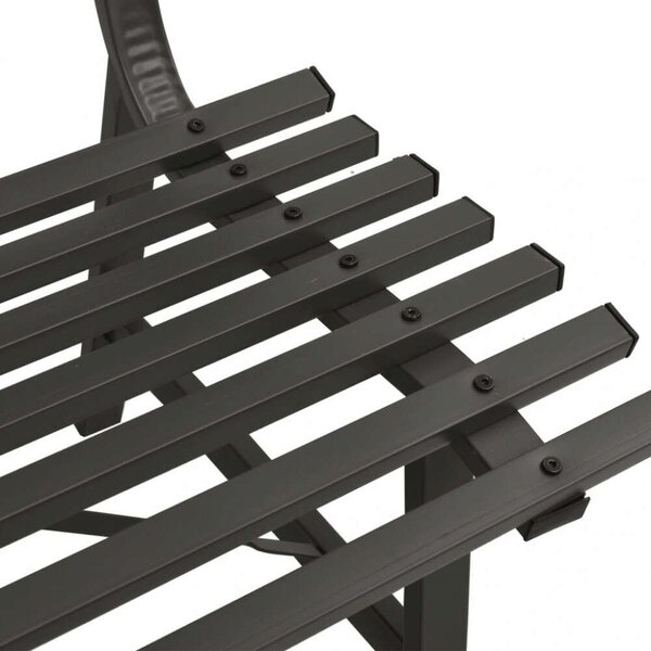 VidaXL Kerti Pad - Acél - Fekete - 110 cm