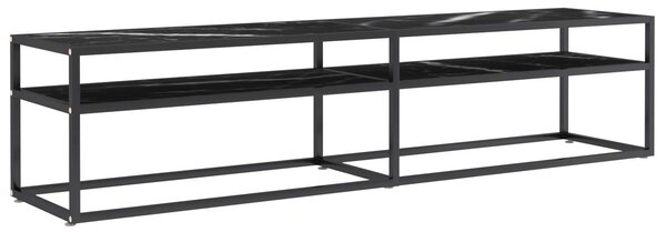Modern TV-szekrény - Fekete Márvány - 180 cm
