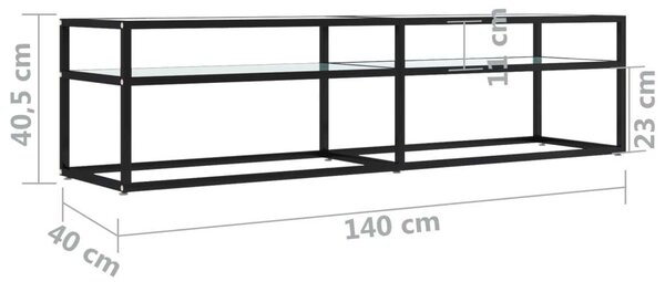 VidaXL TV-szekrény - Üveg - Fém - 160cm