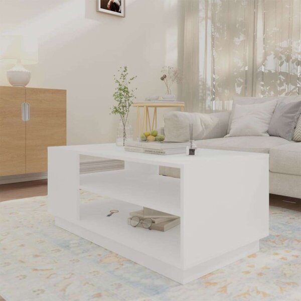VidaXL Dohányzóasztal - Fehér - 102x55x43 cm