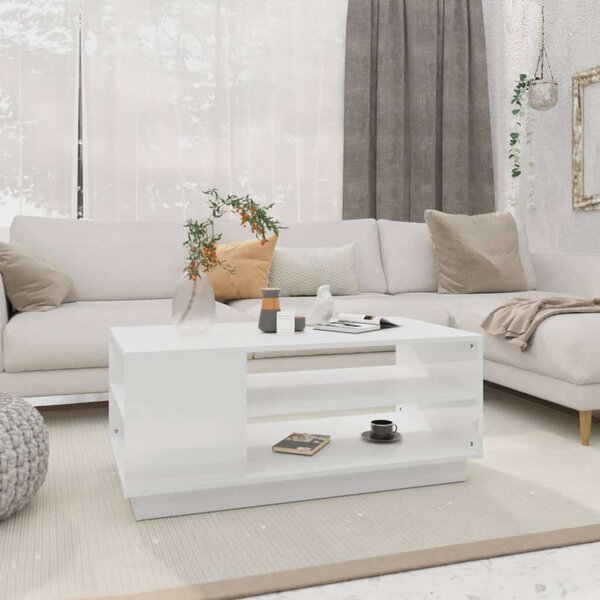 VidaXL Dohányzóasztal - Fehér - 102x55x43 cm