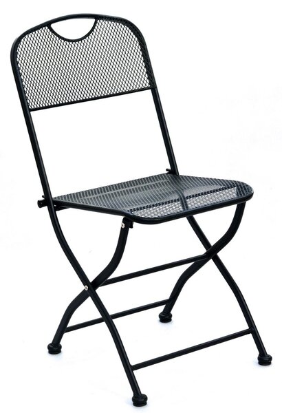 ROJAPLAST ZWMC-45 fém kerti összecsukható szék, 54 x 45 x 89 cm - fekete ()