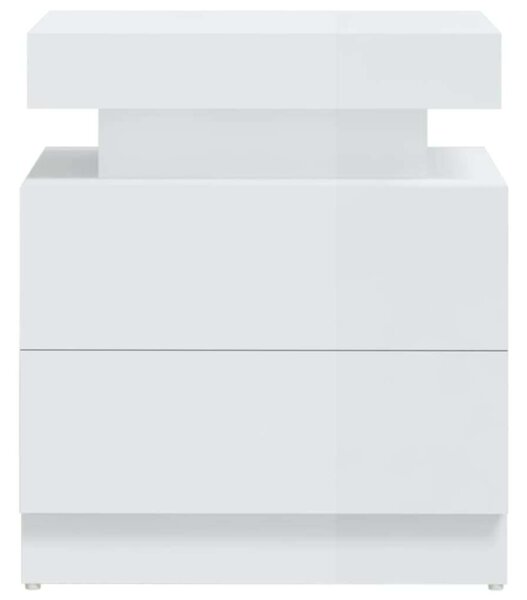 VidaXL Éjjeliszekrény - Fehér - 2 Fiókos - 45x35x52cm