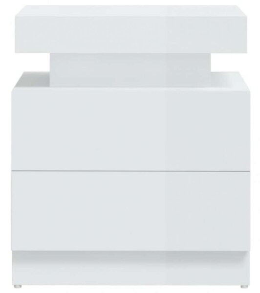 VidaXL Éjjeliszekrény - Fehér - 2 Fiókos - 45x35x52cm