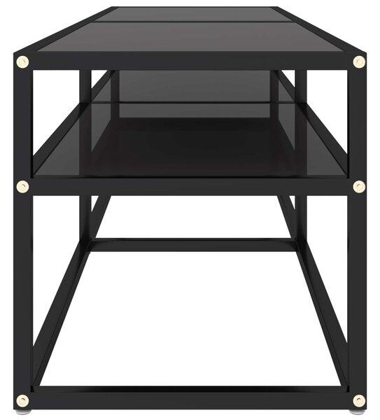 VidaXL Fekete Üveg TV-Szekrény - 140cm