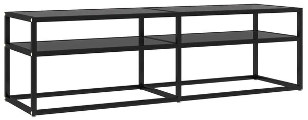 VidaXL Fekete Üveg TV-Szekrény - 140cm