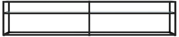 Modern TV-szekrény - Üveg - Fehér Márvány - 200cm