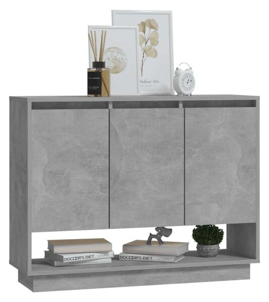 VidaXL betonszürke forgácslap tálalószekrény 97 x 31 x 75 cm