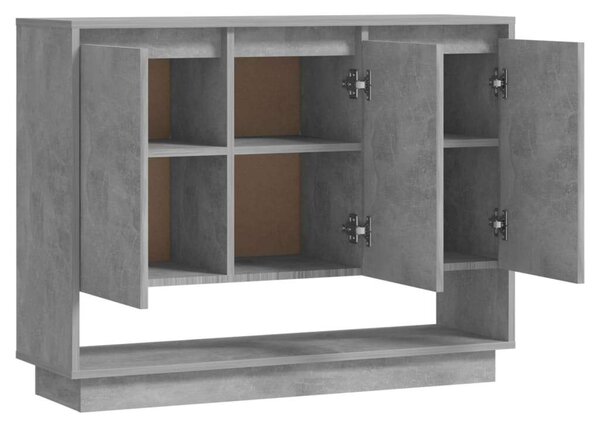 VidaXL betonszürke forgácslap tálalószekrény 97 x 31 x 75 cm