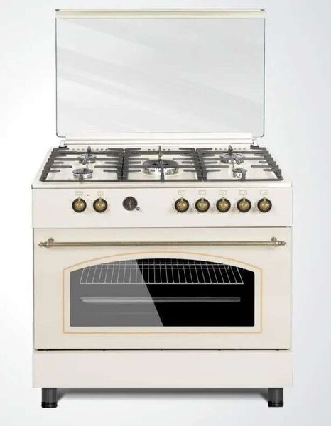 Novacook F9S50E6 Retro Kombinált Tűzhely 90x60, Bézs (F9S50E6 RETRO)