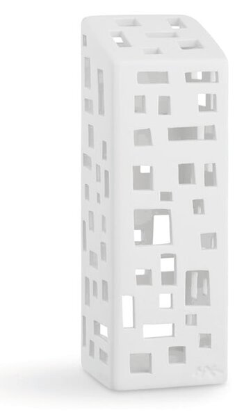 Urbania Lighthouse High Building fehér kerámia gyertyatartó - Kähler Design