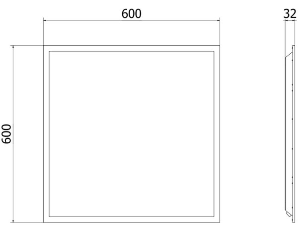 Mexen Brill, mennyezeti LED panel 60×60 cm, 40 W, semleges fehér 4000K, L200-060-060-4040-20
