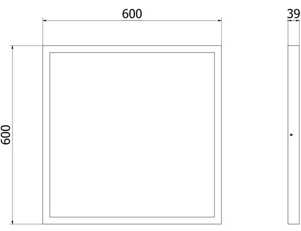 Mexen Brill-S, mennyezeti LED panel 60×60 cm, 48 W, semleges fehér 4000K, L206-060-060-4840-20