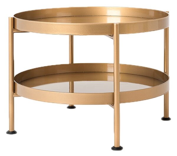 Hanna aranyszínű dohányzóasztal, ⌀ 60 cm - Custom Form