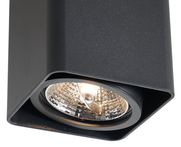 Design felületre szerelt spotlámpa fekete GU10 70mm forgatható és dönthető - Vox