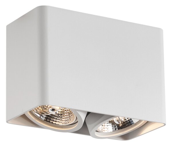 Design felületre szerelt spotlámpa fehér GU10 70mm 2-lámpás forgatható és dönthető - Vox
