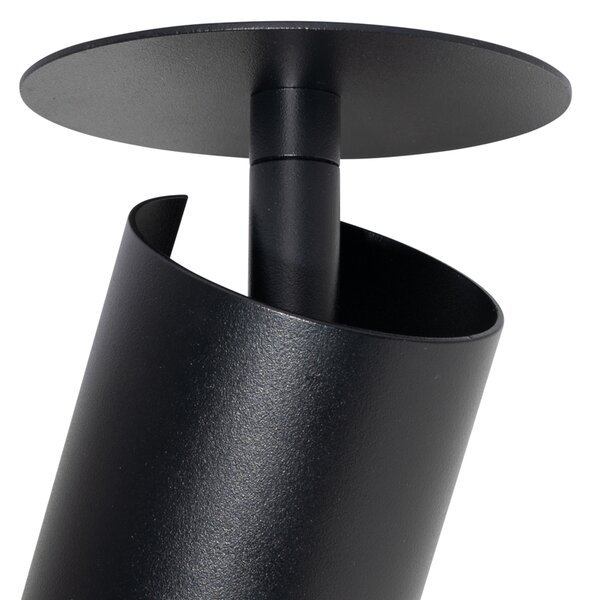 6 darabos modern süllyesztett spotlámpa szett fekete GU10 50mm - Chels