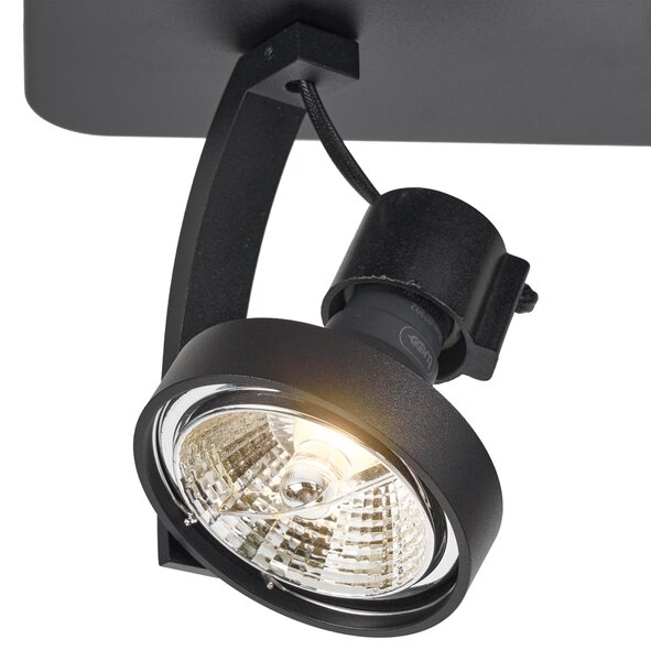 Design mennyezeti spotlámpa fekete GU10 70mm 2-lámpás állítható - Vo