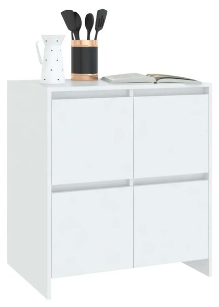 VidaXL 2 db fehér forgácslap tálalószekrény 70 x 41 x 75 cm