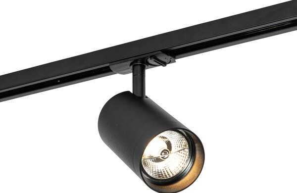 Modern fekete spotlámpa 1 fázisú sínrendszerhez 70 mm - Iconic Jeana Luxe