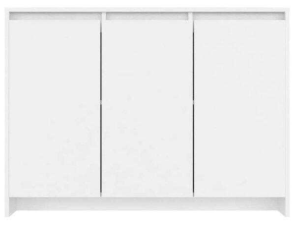 Fehér Tálalószekrény - 3 Ajtós - 102x33x75 cm