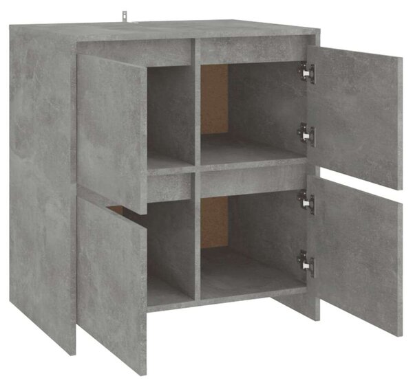 VidaXL 2 db betonszürke forgácslap tálalószekrény 70 x 41 x 75 cm