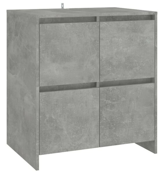 VidaXL 2 db betonszürke forgácslap tálalószekrény 70 x 41 x 75 cm