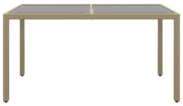 VidaXL Polyrattan Kerti Asztal - Bézs - 150x90x75 cm